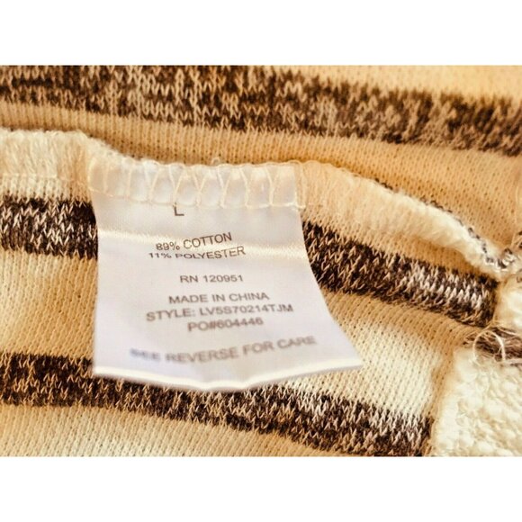 Olive And Oak Women Dress Tunic Knit Striped Cotton Blend Zipper Back Size L - Picture 6 of 6